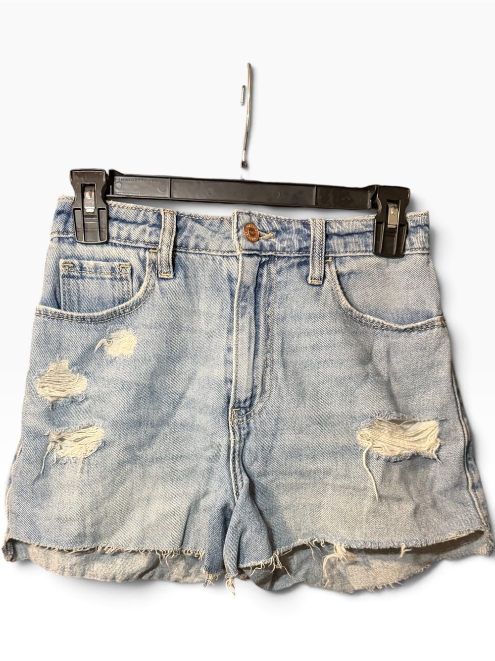 Hollister Curvy Ultra High Rise Vintage Relaxed Mom Shorts 3" Blue Size 0/24